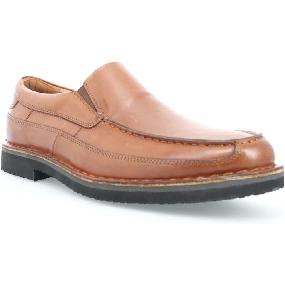 NEW in Box!! Propet Flynn Slip On Moc Toe Dress Men's Brown Dress Shoes US 9.5